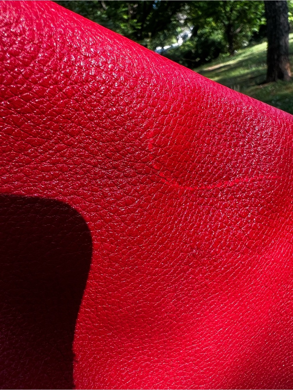 PRADA DARK RED VITELLO DAINO LEATHER LARGE CROSSBODY/TOTE BAG - Picture 16 of 17